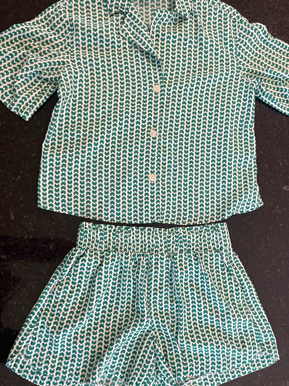 A New Day High-Waist Green Printed Short Set - Picture 12 of 12